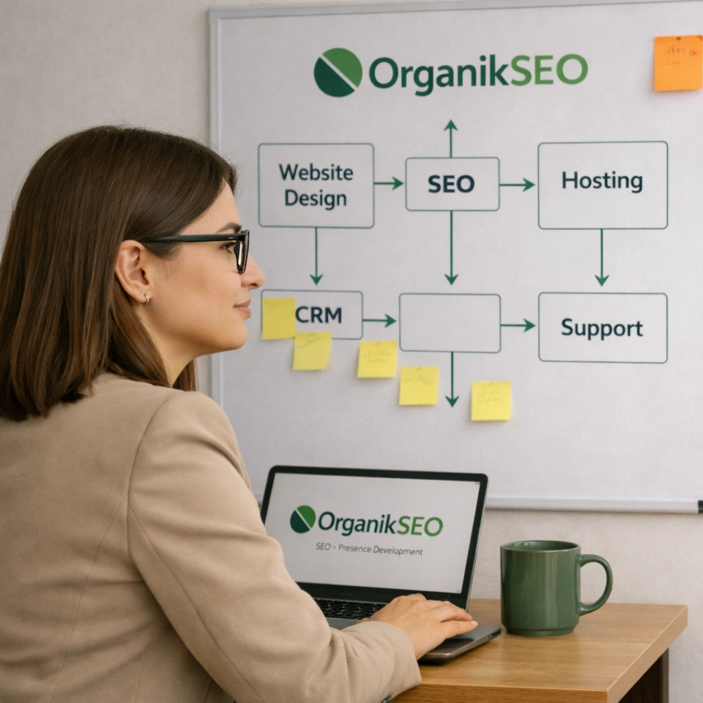 About OrganikSEO woman working in Digital Support For SMEs In Hampshire